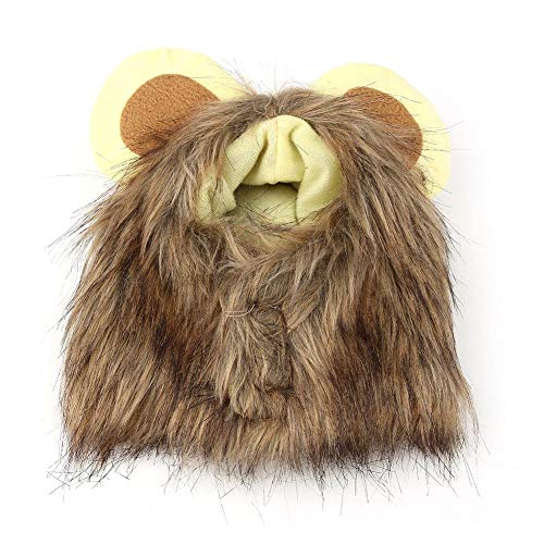 Pet Funny Cute Lion Mane Perücke, Pet Hat für Pet Dog Cat Halloween Theme Party Kostüm(L) von YOUTHINK