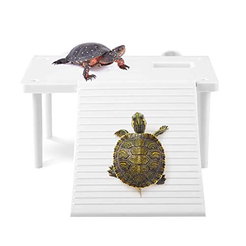 YOUTHINK Schwimmende Plattform für Reptilienschildkröten Mit Kletterleiter Terrarium Aquarium Ornament Turtle Pier Schwimmende Reptilien-Aalplattform für Eidechsenschildkrötenspinne von YOUTHINK