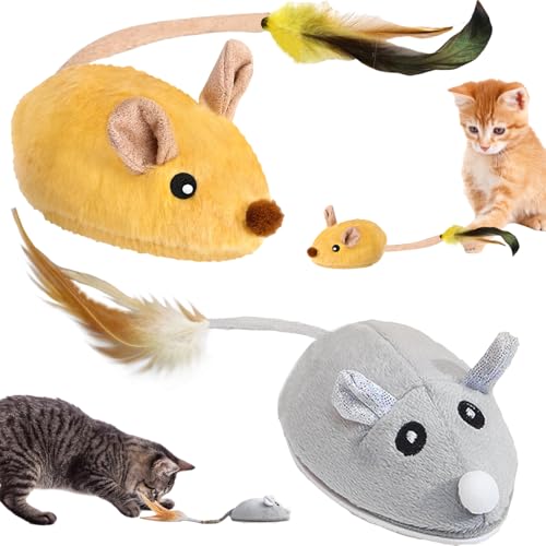 YOUYIKE 2 Stück Katzenspielzeug Selbstbeschäftigung Elektrisch Maus, Elektrische Spielmaus für Katzen, Interaktives Katzenspielzeug Maus mit Federschwanz, USB Wiederaufladbar Spielzeug für Katze YOUYIKE 2 Stück Katzenspielzeug Selbstbeschäftigung Elektrisch Maus, Elektrische Spielmaus für Katzen, Interaktives Katzenspielzeug Maus mit Federschwanz, USB Wiederaufladbar Spielzeug für Katze von YOUYIKE