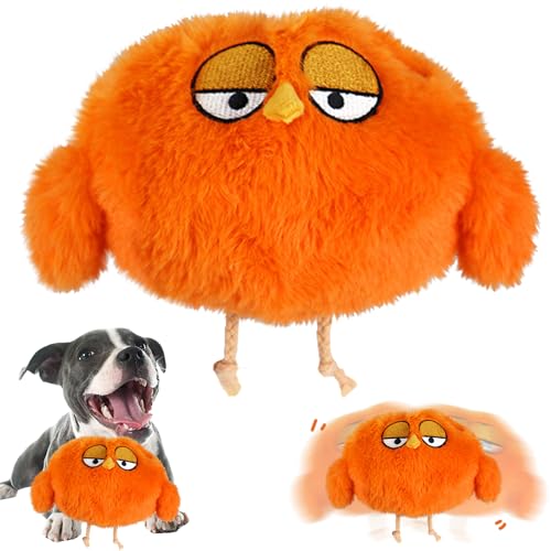 YOUYIKE Bewegendes Hundespielzeug, Hundespielzeug Beweglich Elektrisch, Interaktives Hunde Ball Spielzeug, Active Moving Pet Plush Toy for Haustier Hunde Trainingsball(Orange) von YOUYIKE