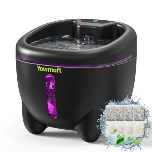 Kabelloser Katzenwasserbrunnen mit UV-Licht, 3L/2,863.3 g Katzenbrunnen mit Doppelwand-Innenseite, Katzenwasserspender mit leiser Pumpe & 4 Filtern, Haustier-Wasserbrunnen mit doppelter Stromquelle & Kabelloser Katzenwasserbrunnen mit UV-Licht, 3L/2,863.3 g Katzenbrunnen mit Doppelwand-Innenseite, Katzenwasserspender mit leiser Pumpe & 4 Filtern, Haustier-Wasserbrunnen mit doppelter Stromquelle & von YOWMOFT