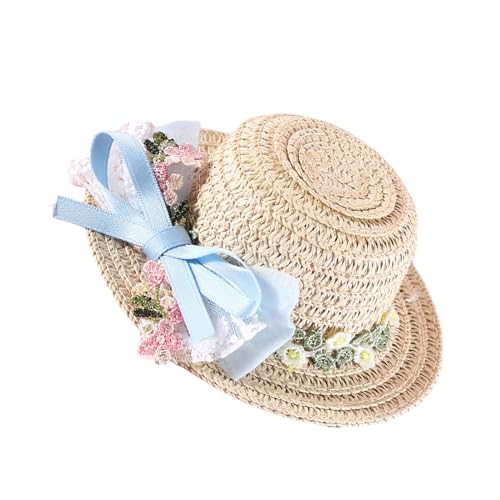 Puppy Sunbonnet Supplies Strohhut mit Schleife, Riemen, Outdoor-Hut, Kragen, Outdoor-Sonnenhaube, Strohhut Puppy Sunbonnet Supplies Strohhut mit Schleife, Riemen, Outdoor-Hut, Kragen, Outdoor-Sonnenhaube, Strohhut von YPBEW