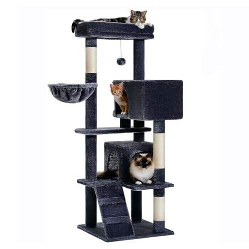 68 Zoll Großer Mehrstöckiger Kratzbaum Für Große Kätzchen, Großer Katzenturm Mit Katzenhaus, Gemütliche Plüsch-Sitzstangen Für Miezekatzen, Sisal-Kratzbäume Und Hängematten, Aktivitätszentrum,A 68 Zoll Großer Mehrstöckiger Kratzbaum Für Große Kätzchen, Großer Katzenturm Mit Katzenhaus, Gemütliche Plüsch-Sitzstangen Für Miezekatzen, Sisal-Kratzbäume Und Hängematten, Aktivitätszentrum,A von YPDOPORA
