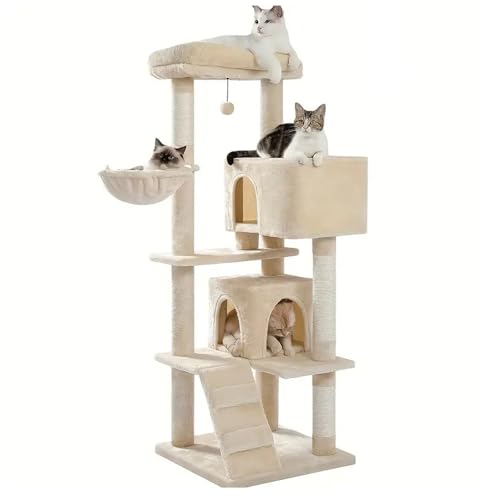 68 Zoll Großer Mehrstöckiger Kratzbaum Für Große Kätzchen, Großer Katzenturm Mit Katzenhaus, Gemütliche Plüsch-Sitzstangen Für Miezekatzen, Sisal-Kratzbäume Und Hängematten, Aktivitätszentrum,C 68 Zoll Großer Mehrstöckiger Kratzbaum Für Große Kätzchen, Großer Katzenturm Mit Katzenhaus, Gemütliche Plüsch-Sitzstangen Für Miezekatzen, Sisal-Kratzbäume Und Hängematten, Aktivitätszentrum,C von YPDOPORA