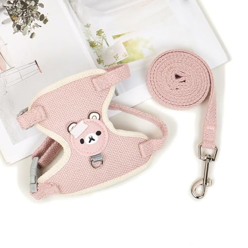 Anti-Zug-Haustierweste, Hundegeschirr Und Leinen-Set Aus Weichem Netzstoff, Haustiergeschirr Mit Verstellbarem Hundeseil Und Sicherheitsschnalle Für Kleine Hunde, Kaninchen Und Kätzchen,Rosa,S Anti-Zug-Haustierweste, Hundegeschirr Und Leinen-Set Aus Weichem Netzstoff, Haustiergeschirr Mit Verstellbarem Hundeseil Und Sicherheitsschnalle Für Kleine Hunde, Kaninchen Und Kätzchen,Rosa,S von YPDOPORA