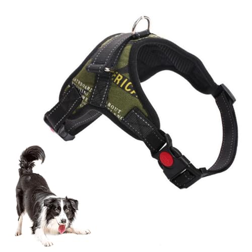 Diensthundeweste Mit Frontclip Ohne Ziehen, Atmungsaktives Taktisches Hundegeschirr Aus Netzstoff Mit Griff, Reflektierende, Verstellbare Welpenweste Für Kleine, Mittelgroße Und Große Hunde,G,S Diensthundeweste Mit Frontclip Ohne Ziehen, Atmungsaktives Taktisches Hundegeschirr Aus Netzstoff Mit Griff, Reflektierende, Verstellbare Welpenweste Für Kleine, Mittelgroße Und Große Hunde,G,S von YPDOPORA