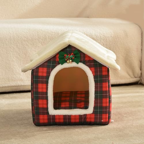 YPDOPORA Herbst Und Winter Kleine Katzenhütte Katzenhaus Haustier Katze Haustierbett Weiches, Bequemes, Warmes Katzenbett Haustierunterlage,E,S YPDOPORA Herbst Und Winter Kleine Katzenhütte Katzenhaus Haustier Katze Haustierbett Weiches, Bequemes, Warmes Katzenbett Haustierunterlage,E,S von YPDOPORA