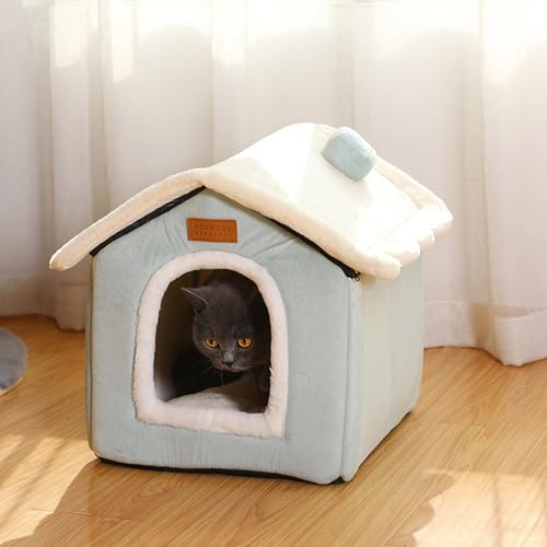 YPDOPORA Herbst Und Winter Kleine Katzenhütte Katzenhaus Haustier Katze Haustierbett Weiches, Bequemes, Warmes Katzenbett Haustierunterlage,F,L YPDOPORA Herbst Und Winter Kleine Katzenhütte Katzenhaus Haustier Katze Haustierbett Weiches, Bequemes, Warmes Katzenbett Haustierunterlage,F,L von YPDOPORA