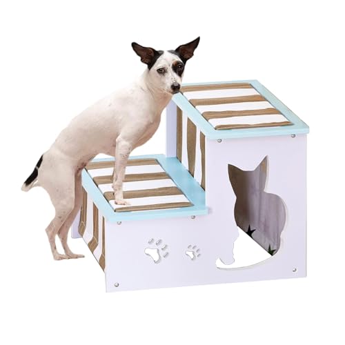 YPDOPORA Hölzerne Haustiere Katzenstufe Hundetreppe, Tragbare Haustierrampe, Abnehmbarer Und Waschbarer Stoffbezug, Abnehmbare Kletterleiter, Geeignet Für Kleine Und Alte Haustiere,C,S YPDOPORA Hölzerne Haustiere Katzenstufe Hundetreppe, Tragbare Haustierrampe, Abnehmbarer Und Waschbarer Stoffbezug, Abnehmbare Kletterleiter, Geeignet Für Kleine Und Alte Haustiere,C,S von YPDOPORA