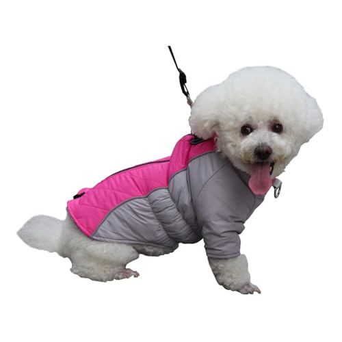 Hunde-Wintermantel, Wasserdicht, Warme Fleece-Futterjacke Für Kleine Hunde, Winterjacke, Weste, Warme Mäntel, Reflektierende Winddichte Bekleidung Mit D-Ring, Hundekleidung Für Kaltes Wetter,B,3XL von YPDOPORA