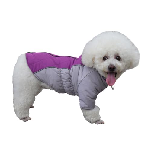 Hunde-Wintermantel, Wasserdicht, Warme Fleece-Futterjacke Für Kleine Hunde, Winterjacke, Weste, Warme Mäntel, Reflektierende Winddichte Bekleidung Mit D-Ring, Hundekleidung Für Kaltes Wetter,C,S von YPDOPORA