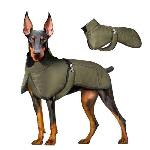 Hunde-Wintermantel, wasserdichte, Warme Hunde-Winterjacke Für Mittelgroße Und Große Hunde, Reflektierende Hundemäntel Für Kaltes Wetter, Winddichte Haustierbekleidung,A,6XL von YPDOPORA