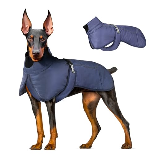 Hunde-Wintermantel, wasserdichte, Warme Hunde-Winterjacke Für Mittelgroße Und Große Hunde, Reflektierende Hundemäntel Für Kaltes Wetter, Winddichte Haustierbekleidung,C,3XL von YPDOPORA