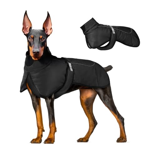 Hunde-Wintermantel, wasserdichte, Warme Hunde-Winterjacke Für Mittelgroße Und Große Hunde, Reflektierende Hundemäntel Für Kaltes Wetter, Winddichte Haustierbekleidung,D,5XL von YPDOPORA