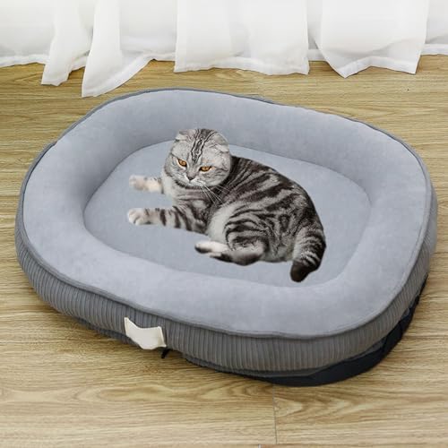 Hundebetten Für Mittelgroße Und Kleine Hunde, Hundebox-Unterlage, Hundebett, Weiche Memory Foam-Schlafmatte Für Hunde Und Katzen, Warme Hundehütte, Abnehmbares, Rutschfestes Katzennest,Grau,L Hundebetten Für Mittelgroße Und Kleine Hunde, Hundebox-Unterlage, Hundebett, Weiche Memory Foam-Schlafmatte Für Hunde Und Katzen, Warme Hundehütte, Abnehmbares, Rutschfestes Katzennest,Grau,L von YPDOPORA
