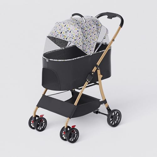 Hundebuggy Für Kleine Und Mittelgroße Katzen Und Hunde, Mit Einem Klick Zusammenklappbarer 4-Rad-Haustierbuggy, Faltbarer Hundebuggy Für Outdoor-Reisen, Hundebuggy, Einfaches Manövrieren,Weiß Hundebuggy Für Kleine Und Mittelgroße Katzen Und Hunde, Mit Einem Klick Zusammenklappbarer 4-Rad-Haustierbuggy, Faltbarer Hundebuggy Für Outdoor-Reisen, Hundebuggy, Einfaches Manövrieren,Weiß von YPDOPORA