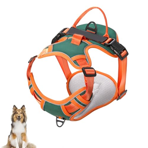 Hundegeschirr Ohne Ziehen, Reflektierendes Hundewestengeschirr Mit 2 Leinenclips Vorne Und Hinten, Verstellbare, Weich Gepolsterte Hundeweste Mit Leicht Zu Kontrollierendem Griff Für Hunde,E,S Hundegeschirr Ohne Ziehen, Reflektierendes Hundewestengeschirr Mit 2 Leinenclips Vorne Und Hinten, Verstellbare, Weich Gepolsterte Hundeweste Mit Leicht Zu Kontrollierendem Griff Für Hunde,E,S von YPDOPORA