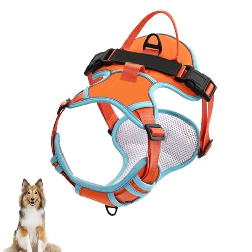 Hundegeschirr Ohne Ziehen, Reflektierendes Hundewestengeschirr Mit 2 Leinenclips Vorne Und Hinten, Verstellbare, Weich Gepolsterte Hundeweste Mit Leicht Zu Kontrollierendem Griff Für Hunde,I,S Hundegeschirr Ohne Ziehen, Reflektierendes Hundewestengeschirr Mit 2 Leinenclips Vorne Und Hinten, Verstellbare, Weich Gepolsterte Hundeweste Mit Leicht Zu Kontrollierendem Griff Für Hunde,I,S von YPDOPORA