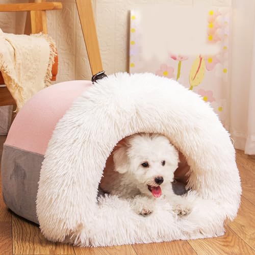 YPDOPORA Hundehütte Für Kleine Hunde Im Innenbereich, Gemütliches Haustierbetthaus Mit Rutschfester Unterseite, Warmes Plüsch-Katzenhaus Mit Multifunktionalem Griffdesign, Winterwarmes Katzennest,B,L YPDOPORA Hundehütte Für Kleine Hunde Im Innenbereich, Gemütliches Haustierbetthaus Mit Rutschfester Unterseite, Warmes Plüsch-Katzenhaus Mit Multifunktionalem Griffdesign, Winterwarmes Katzennest,B,L von YPDOPORA