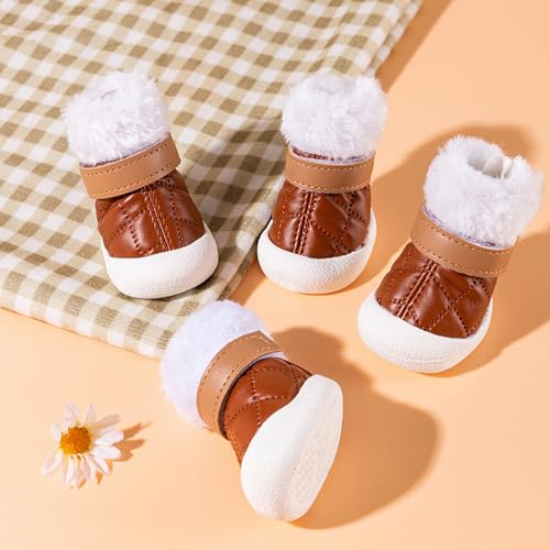 YPDOPORA Hundeschuhe, 4 Stück Pfotenschutzstiefel Mit Warmem Plüsch, wasserdichte Hundestiefel, Winter-Schnee-Hundeschuhe, Winter-Schneestiefel,A,XS YPDOPORA Hundeschuhe, 4 Stück Pfotenschutzstiefel Mit Warmem Plüsch, wasserdichte Hundestiefel, Winter-Schnee-Hundeschuhe, Winter-Schneestiefel,A,XS von YPDOPORA