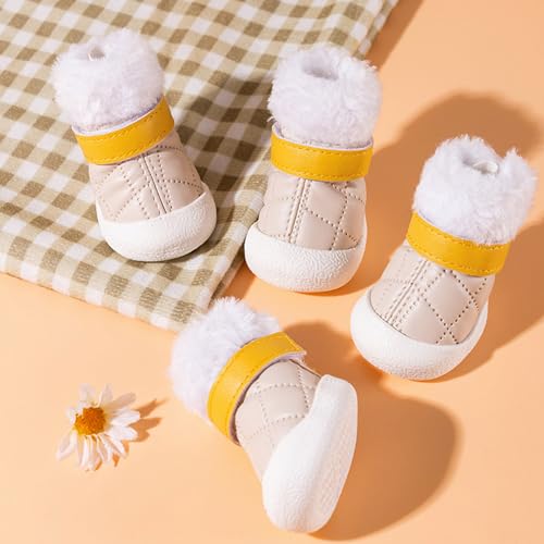 YPDOPORA Hundeschuhe, 4 Stück Pfotenschutzstiefel Mit Warmem Plüsch, wasserdichte Hundestiefel, Winter-Schnee-Hundeschuhe, Winter-Schneestiefel,C,M YPDOPORA Hundeschuhe, 4 Stück Pfotenschutzstiefel Mit Warmem Plüsch, wasserdichte Hundestiefel, Winter-Schnee-Hundeschuhe, Winter-Schneestiefel,C,M von YPDOPORA
