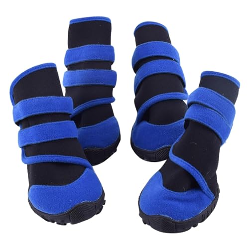 YPDOPORA Hundeschuhe Für Kleine, Mittelgroße Und Große Hunde, rutschfeste Hundeschuhe Für Hartholzböden, Wandern, wasserdichte Hundestiefel Für Verschneite, Regnerische Wintertage,Blau,XXL YPDOPORA Hundeschuhe Für Kleine, Mittelgroße Und Große Hunde, rutschfeste Hundeschuhe Für Hartholzböden, Wandern, wasserdichte Hundestiefel Für Verschneite, Regnerische Wintertage,Blau,XXL von YPDOPORA