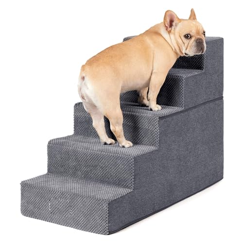 Hundetreppe Für Kleine Hunde, Haustiertreppe Für Kleine Hunde Und Katzen Und Hochbett-Klettertreppe, rutschfeste, Ausgewogene Hundetreppe Für Den Innenbereich,L von YPDOPORA