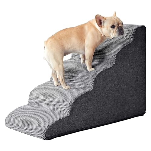 Hundetreppe Für Kleine Hunde Und Katzen, Extra Breite, rutschfeste Haustierstufen Für Hohe Betten Oder Couch, Hundetreppe Für Kleine Hunde, Welpen, Katzen, Ältere Menschen,A,XL von YPDOPORA