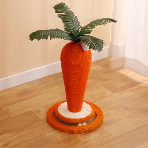 YPDOPORA Kaninchen-Kratzspielzeug, Interaktiver Häschenkrallenkratzer Aus Natürlichem Sisal Für Kätzchen Im Innenbereich, Niedlicher Karotten-Kaninchen-Kratzbaum Für Kätzchen-Hasen-Chinchilla,C YPDOPORA Kaninchen-Kratzspielzeug, Interaktiver Häschenkrallenkratzer Aus Natürlichem Sisal Für Kätzchen Im Innenbereich, Niedlicher Karotten-Kaninchen-Kratzbaum Für Kätzchen-Hasen-Chinchilla,C von YPDOPORA