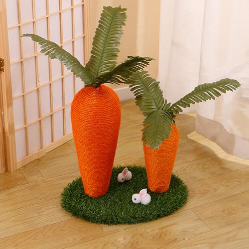 YPDOPORA Kaninchen-Kratzspielzeug, Interaktiver Häschenkrallenkratzer Aus Natürlichem Sisal Für Kätzchen Im Innenbereich, Niedlicher Karotten-Kaninchen-Kratzbaum Für Kätzchen-Hasen-Chinchilla,F YPDOPORA Kaninchen-Kratzspielzeug, Interaktiver Häschenkrallenkratzer Aus Natürlichem Sisal Für Kätzchen Im Innenbereich, Niedlicher Karotten-Kaninchen-Kratzbaum Für Kätzchen-Hasen-Chinchilla,F von YPDOPORA