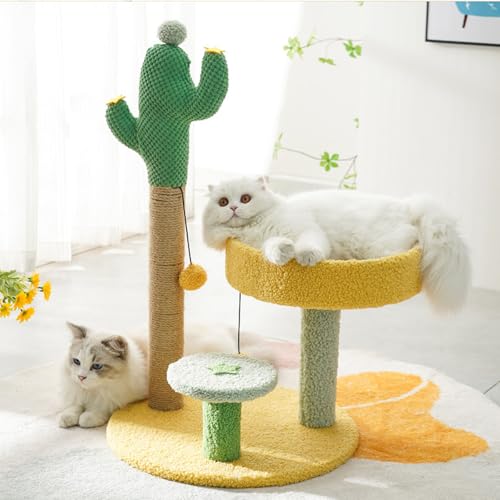 Katzenbaumturm, Kratzbaum Für Hauskatzen, Mit Supergemütlicher Sitzstange Und Interaktivem Baumelnden Ball, Ideal Für Katzen, Einfache Installation, Inklusive Sisalstämmen Und Plüschspielzeug Katzenbaumturm, Kratzbaum Für Hauskatzen, Mit Supergemütlicher Sitzstange Und Interaktivem Baumelnden Ball, Ideal Für Katzen, Einfache Installation, Inklusive Sisalstämmen Und Plüschspielzeug von YPDOPORA
