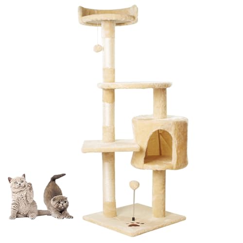 Katzenbaumturm/Kratzbäume Katzenklettergerüst Integriertes Katzenstreu Katzenbaum Katzenregal Sprungplattform Katzenspielzeug Katzenturm Für Hauskatzen, Mehrschichtiges Katzenklettergerüst,Beige Katzenbaumturm/Kratzbäume Katzenklettergerüst Integriertes Katzenstreu Katzenbaum Katzenregal Sprungplattform Katzenspielzeug Katzenturm Für Hauskatzen, Mehrschichtiges Katzenklettergerüst,Beige von YPDOPORA