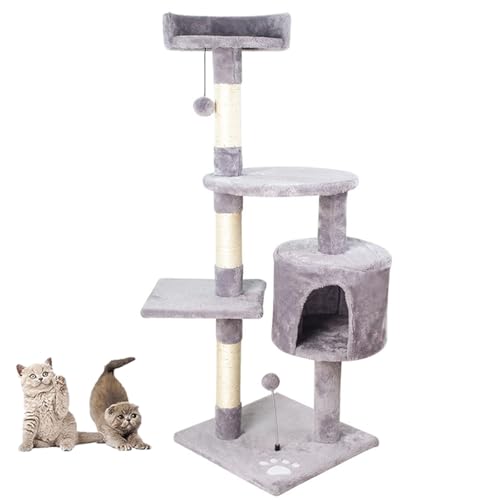 Katzenbaumturm/Kratzbäume Katzenklettergerüst Integriertes Katzenstreu Katzenbaum Katzenregal Sprungplattform Katzenspielzeug Katzenturm Für Hauskatzen, Mehrschichtiges Katzenklettergerüst,Grau Katzenbaumturm/Kratzbäume Katzenklettergerüst Integriertes Katzenstreu Katzenbaum Katzenregal Sprungplattform Katzenspielzeug Katzenturm Für Hauskatzen, Mehrschichtiges Katzenklettergerüst,Grau von YPDOPORA