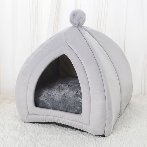 YPDOPORA Katzenbetthöhle Für Hauskatzen Und Kleine Hunde, Kuppelkatzenzelt Mit Abnehmbarem, Waschbarem Kissen, Weiche Und Selbstwärmende Kätzchenbetten,Grau,L YPDOPORA Katzenbetthöhle Für Hauskatzen Und Kleine Hunde, Kuppelkatzenzelt Mit Abnehmbarem, Waschbarem Kissen, Weiche Und Selbstwärmende Kätzchenbetten,Grau,L von YPDOPORA