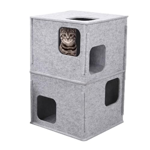 YPDOPORA Katzenhäuser Aus Filz Für Hauskatzen, Katzenhöhle Für Mehrere Katzen, Katzenversteck, Katzenunterschlupf, Katzentunnelbett Mit Interaktivem Guckloch,M YPDOPORA Katzenhäuser Aus Filz Für Hauskatzen, Katzenhöhle Für Mehrere Katzen, Katzenversteck, Katzenunterschlupf, Katzentunnelbett Mit Interaktivem Guckloch,M von YPDOPORA