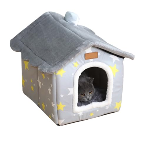 YPDOPORA Katzenhäuser Für Hauskatzen, Zusammenklappbares Höhlenhaus, Katzenhaus, Hundehütte Mit Waschbarer, Abnehmbarer Matte, Winterwarmes Katzenbett Für Kleine Katzen Und Hunde,C,S YPDOPORA Katzenhäuser Für Hauskatzen, Zusammenklappbares Höhlenhaus, Katzenhaus, Hundehütte Mit Waschbarer, Abnehmbarer Matte, Winterwarmes Katzenbett Für Kleine Katzen Und Hunde,C,S von YPDOPORA