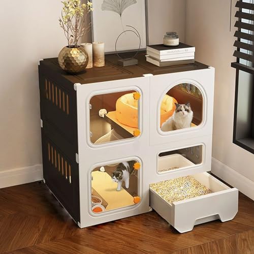 Katzenkäfige Für Den Innenbereich – Zäune Für Katzen, Katzenvillen, Integrierte Toiletten Mit Katzentoiletten, Katzenkäfige Für Kleintiere Im Innen- Und Außenbereich, Einfache Spülreinigung,A Katzenkäfige Für Den Innenbereich – Zäune Für Katzen, Katzenvillen, Integrierte Toiletten Mit Katzentoiletten, Katzenkäfige Für Kleintiere Im Innen- Und Außenbereich, Einfache Spülreinigung,A von YPDOPORA
