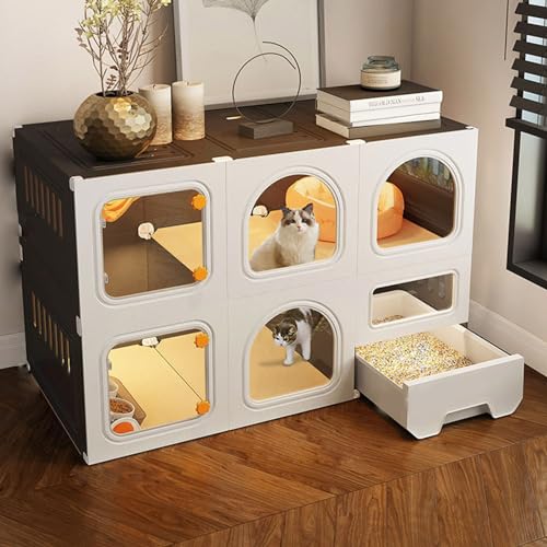 Katzenkäfige Für Den Innenbereich – Zäune Für Katzen, Katzenvillen, Integrierte Toiletten Mit Katzentoiletten, Katzenkäfige Für Kleintiere Im Innen- Und Außenbereich, Einfache Spülreinigung,C Katzenkäfige Für Den Innenbereich – Zäune Für Katzen, Katzenvillen, Integrierte Toiletten Mit Katzentoiletten, Katzenkäfige Für Kleintiere Im Innen- Und Außenbereich, Einfache Spülreinigung,C von YPDOPORA