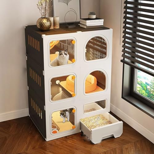 Katzenkäfige Für Den Innenbereich – Zäune Für Katzen, Katzenvillen, Integrierte Toiletten Mit Katzentoiletten, Katzenkäfige Für Kleintiere Im Innen- Und Außenbereich, Einfache Spülreinigung,E Katzenkäfige Für Den Innenbereich – Zäune Für Katzen, Katzenvillen, Integrierte Toiletten Mit Katzentoiletten, Katzenkäfige Für Kleintiere Im Innen- Und Außenbereich, Einfache Spülreinigung,E von YPDOPORA