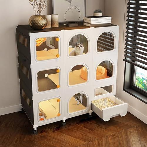 Katzenkäfige Für Den Innenbereich – Zäune Für Katzen, Katzenvillen, Integrierte Toiletten Mit Katzentoiletten, Katzenkäfige Für Kleintiere Im Innen- Und Außenbereich, Einfache Spülreinigung,H Katzenkäfige Für Den Innenbereich – Zäune Für Katzen, Katzenvillen, Integrierte Toiletten Mit Katzentoiletten, Katzenkäfige Für Kleintiere Im Innen- Und Außenbereich, Einfache Spülreinigung,H von YPDOPORA