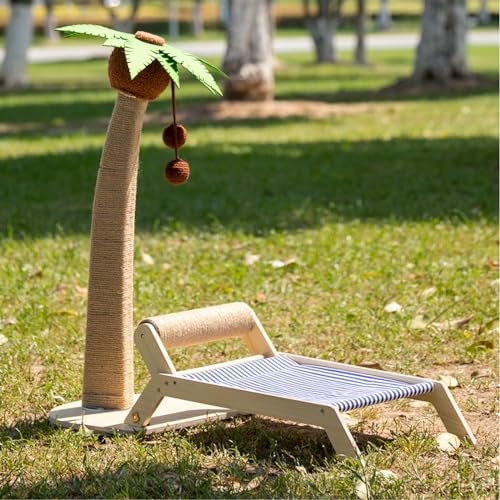 YPDOPORA Katzenkratzbaum Mit Bett, Hoher Palmen-Katzenkratzbaum Für Hauskatzen, Mit Lounge-Stuhl, 2-In-1-Spaß, Sisalseil, Hoher Katzenkratzer Mit Ball,G YPDOPORA Katzenkratzbaum Mit Bett, Hoher Palmen-Katzenkratzbaum Für Hauskatzen, Mit Lounge-Stuhl, 2-In-1-Spaß, Sisalseil, Hoher Katzenkratzer Mit Ball,G von YPDOPORA
