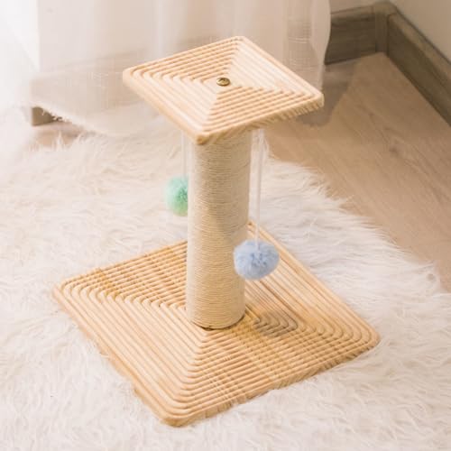 YPDOPORA Katzenkratzspielzeugpfosten | Natürliches Sisalseil | Kratzbäume Aus Sisal, Kratzbaum Für Katzen, Katzenturm Mit Flauschigem Ball, Mehrstufiges Kratzspielzeug Für Katzen,I YPDOPORA Katzenkratzspielzeugpfosten | Natürliches Sisalseil | Kratzbäume Aus Sisal, Kratzbaum Für Katzen, Katzenturm Mit Flauschigem Ball, Mehrstufiges Kratzspielzeug Für Katzen,I von YPDOPORA
