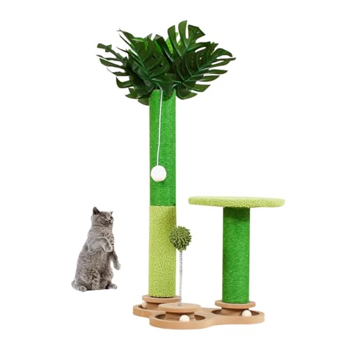 Kratzbäume Für Hauskatzen – Katzenkratzbaum Mit Sisalseil – Niedlicher Kätzchen-Katzenbaum-Kratzbaum Mit Interaktiver Kugelbahn von YPDOPORA