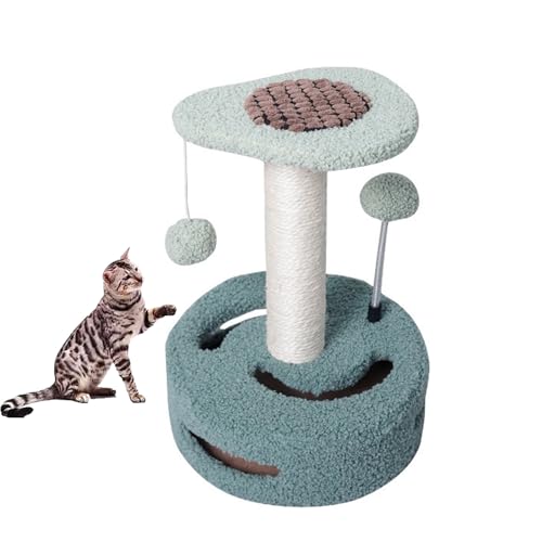YPDOPORA Kratzbaum, Katzenturm Mit Mit Sisal Überzogenen Kratzbäumen, Katzenwohnung Mit Lustigem Katzenspielzeug Und Weicher Decke, Geeignet Für Kleine Räume,E YPDOPORA Kratzbaum, Katzenturm Mit Mit Sisal Überzogenen Kratzbäumen, Katzenwohnung Mit Lustigem Katzenspielzeug Und Weicher Decke, Geeignet Für Kleine Räume,E von YPDOPORA