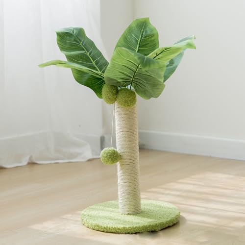 YPDOPORA Kratzbaum Für Katzen, 31,9 cm Hoch, Sisal-Hanf, Bedeckt Mit Grünen Blättern, Strapazierfähiges Material, Zum Schutz Von Möbeln, Zum Aufhängen, Plüsch-Kratzbaum Für Katzen,A,M YPDOPORA Kratzbaum Für Katzen, 31,9 cm Hoch, Sisal-Hanf, Bedeckt Mit Grünen Blättern, Strapazierfähiges Material, Zum Schutz Von Möbeln, Zum Aufhängen, Plüsch-Kratzbaum Für Katzen,A,M von YPDOPORA