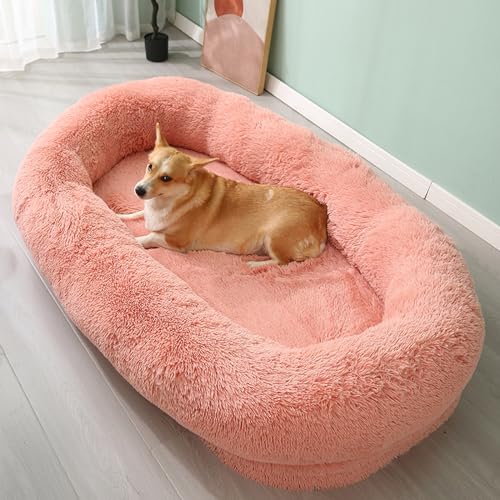 Menschliches Hundebett-Nest-Lazy-Sofa, Waschbares Orthopädisches Nickerchen-Hundebett Aus Kunstpelz Mit Memory-Schaum Zum Einschlafen, Orthopädisches Nickerchen-Hundebett Für Große Hunde,C,5XL Menschliches Hundebett-Nest-Lazy-Sofa, Waschbares Orthopädisches Nickerchen-Hundebett Aus Kunstpelz Mit Memory-Schaum Zum Einschlafen, Orthopädisches Nickerchen-Hundebett Für Große Hunde,C,5XL von YPDOPORA