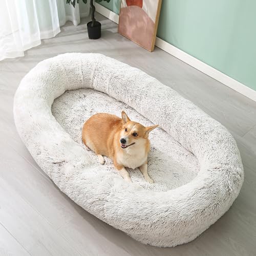 Menschliches Hundebett-Nest-Lazy-Sofa, Waschbares Orthopädisches Nickerchen-Hundebett Aus Kunstpelz Mit Memory-Schaum Zum Einschlafen, Orthopädisches Nickerchen-Hundebett Für Große Hunde,E,5XL Menschliches Hundebett-Nest-Lazy-Sofa, Waschbares Orthopädisches Nickerchen-Hundebett Aus Kunstpelz Mit Memory-Schaum Zum Einschlafen, Orthopädisches Nickerchen-Hundebett Für Große Hunde,E,5XL von YPDOPORA