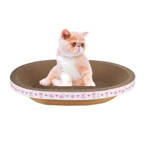 YPDOPORA Runde Katzenkratzbett-Liegecouch Aus Pappe Für Hauskatzen, Wellpappe-Kratzbox Für Katzen, Langlebig, Schutz Für Katzenkratz-Loungemöbel,D YPDOPORA Runde Katzenkratzbett-Liegecouch Aus Pappe Für Hauskatzen, Wellpappe-Kratzbox Für Katzen, Langlebig, Schutz Für Katzenkratz-Loungemöbel,D von YPDOPORA