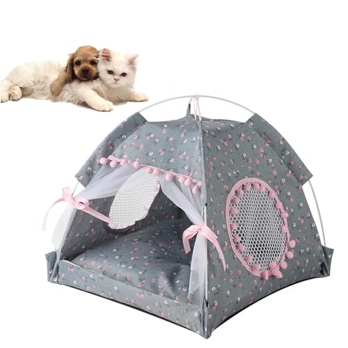 YPDOPORA Süßes Katzenzelt, Katzenzelt, Höhlenbett, Sommerkühlung, Tragbares, Atmungsaktives Bett, Wasserdichtes Katzenzelt Aus Polyester Und Elastischer PP-Baumwolle, Faltbares Katzenbett,A,M YPDOPORA Süßes Katzenzelt, Katzenzelt, Höhlenbett, Sommerkühlung, Tragbares, Atmungsaktives Bett, Wasserdichtes Katzenzelt Aus Polyester Und Elastischer PP-Baumwolle, Faltbares Katzenbett,A,M von YPDOPORA