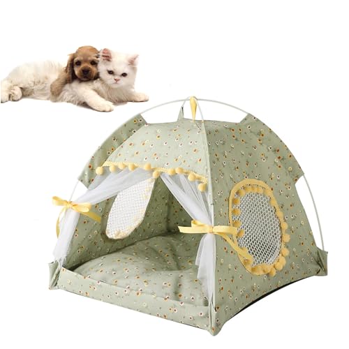 YPDOPORA Süßes Katzenzelt, Katzenzelt, Höhlenbett, Sommerkühlung, Tragbares, Atmungsaktives Bett, Wasserdichtes Katzenzelt Aus Polyester Und Elastischer PP-Baumwolle, Faltbares Katzenbett,C,S YPDOPORA Süßes Katzenzelt, Katzenzelt, Höhlenbett, Sommerkühlung, Tragbares, Atmungsaktives Bett, Wasserdichtes Katzenzelt Aus Polyester Und Elastischer PP-Baumwolle, Faltbares Katzenbett,C,S von YPDOPORA
